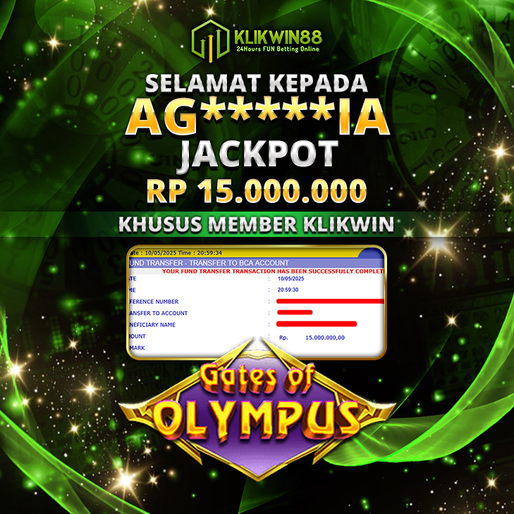 KLIKWIN88 JACKPOT GATES OF OLYMPUS  Rp 15.000.000,- LUNAS