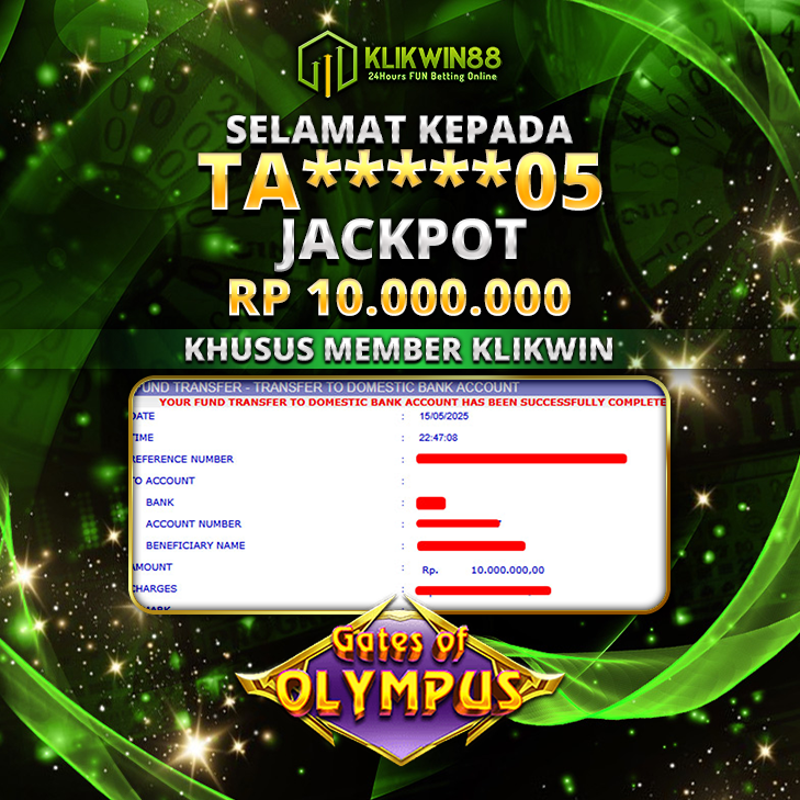 KLIKWIN88 JACKPOT GATES OF OLYMPUS Rp 10.000.000,- LUNAS