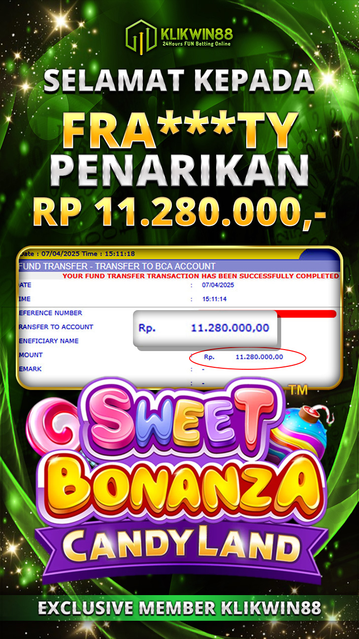 KLIKWIN88 JACKPOT SLOT SWEET BONANZA CANDYLAND Rp 11.280.000,- LUNAS