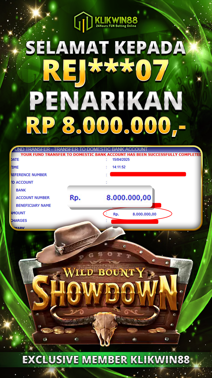 KLIKWIN88 JACKPOT WILD BOUNTY SHOWDOWN Rp 8.000.000,- LUNAS