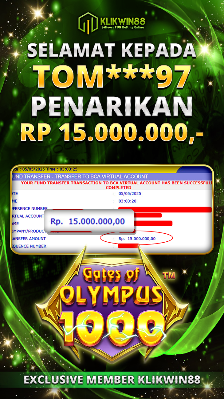 KLIKWIN88 JACKPOT GATES OF OLYMPUS 1000  Rp 15.000.000,- LUNAS