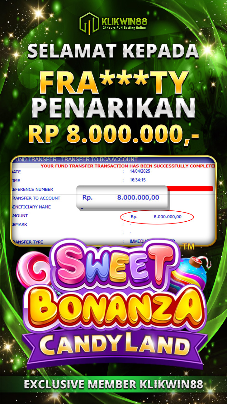 KLIKWIN88 JACKPOT SLOT SWEET BONANZA CANDYLAND Rp 8.000.000,- LUNAS