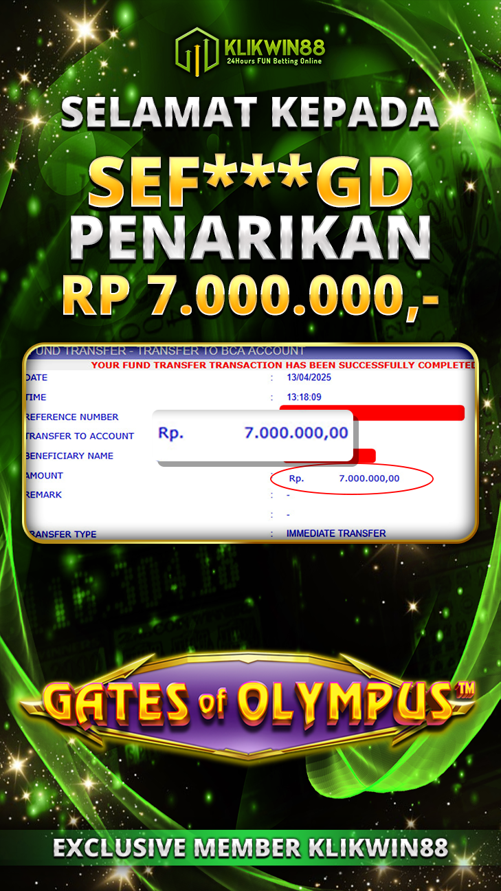 KLIKWIN88 JACKPOT GATES OF OLYMPUS Rp 7.000.000,- LUNAS