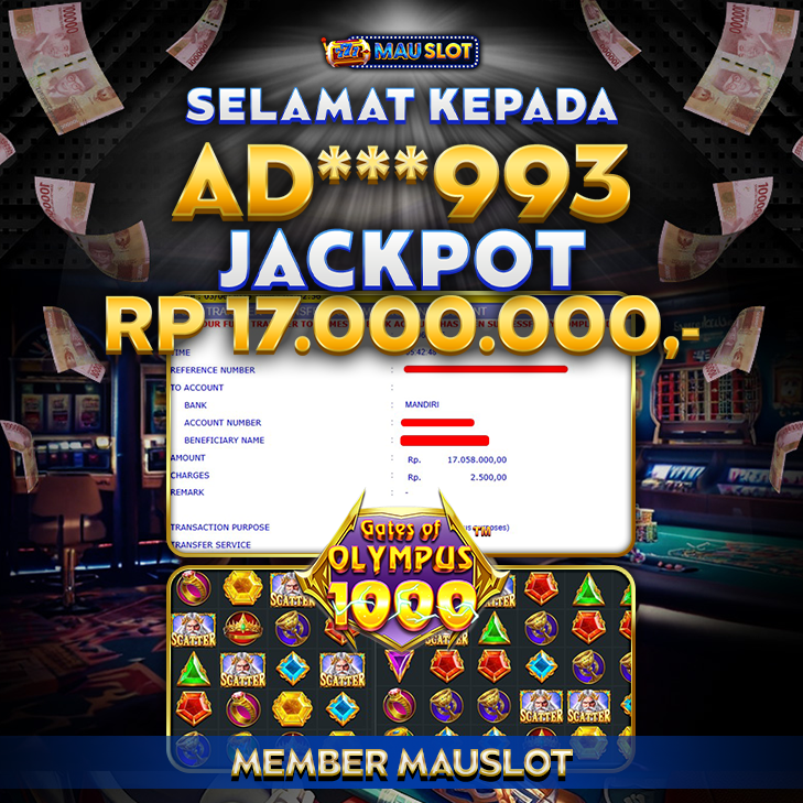 MAUSLOT JACKPOT GATES OF OLYMPUS 1000 Rp 17.000.000.,- LUNAS