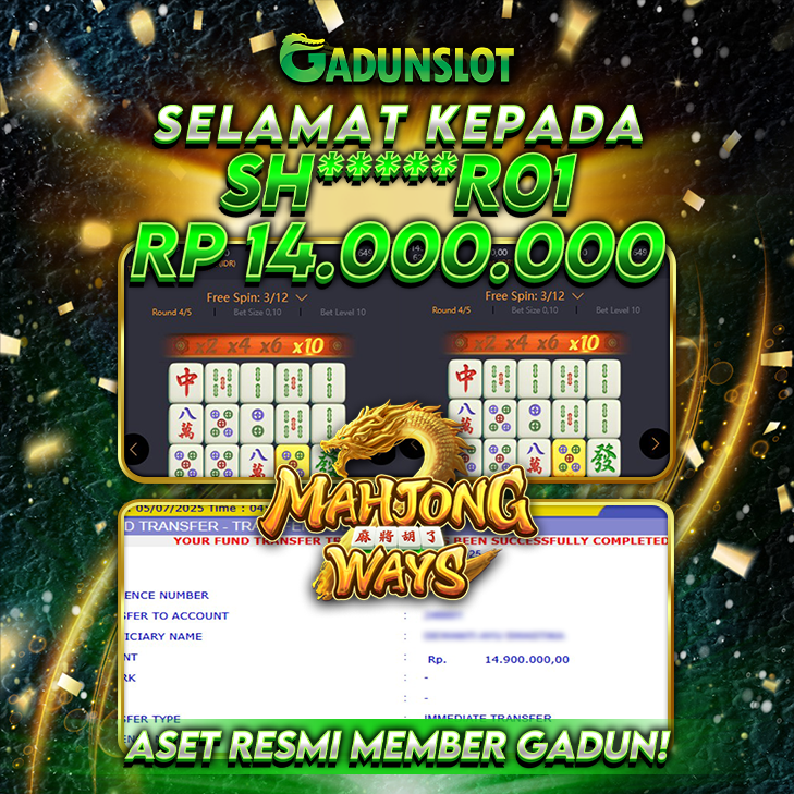 GADUNSLOT JACKPOT SLOT  MAJONG WAYS 2 Rp.14.000.000., LUNAS