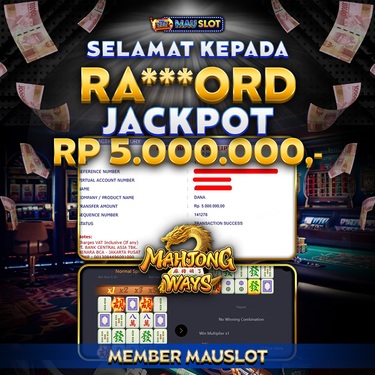 MAUSLOT JACKPOT Mahjong Ways Rp 5.000.000.,- LUNAS
