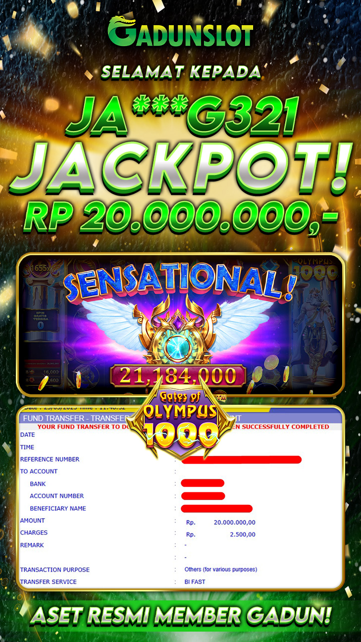GADUNSLOT JACKPOT SLOT GATE OF OLYMPUS 1000 Rp.20.000.000., LUNAS