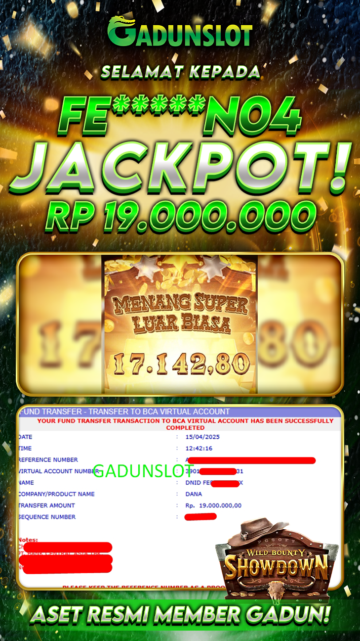 GADUNSLOT JACKPOT SLOT WILD BOUNTY SHOWDOWN Rp.19.000.000., LUNAS