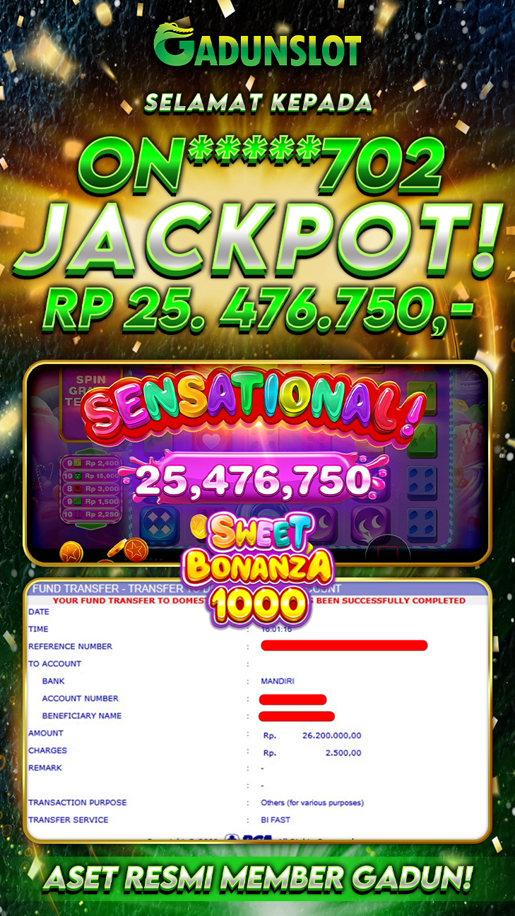 GADUNSLOT JACKPOT SLOT Sweet Bonanza 1000 Rp.25.000.000., LUNAS