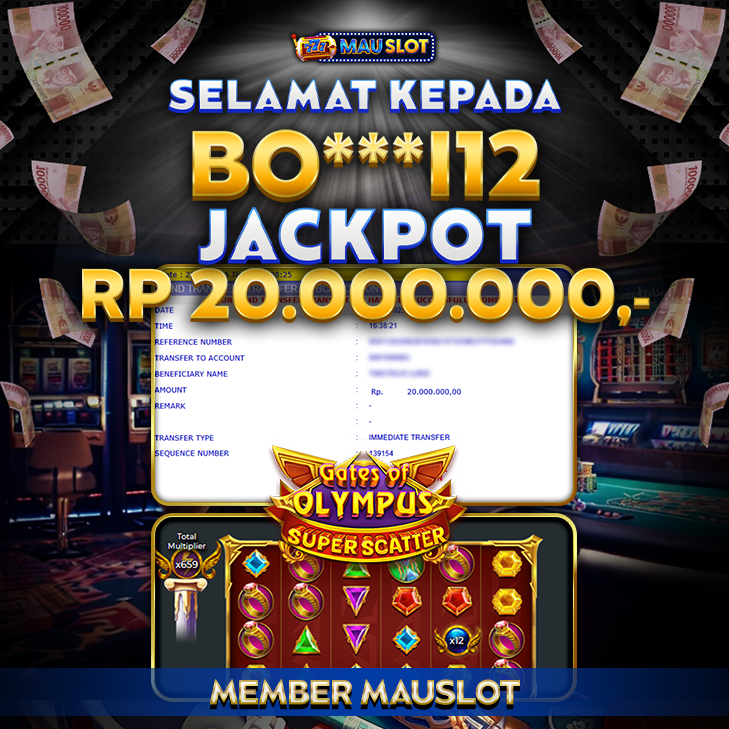 MAUSLOT JACKPOT GATES OF OLYMPUS SUPER SCATTER Rp 20.000.000.,- LUNAS