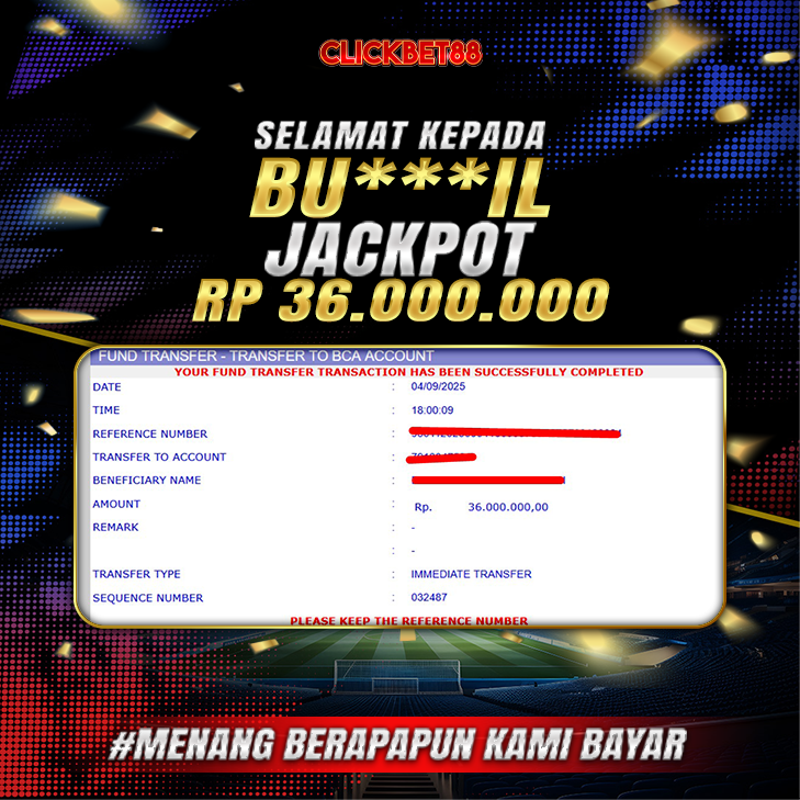 CLICKBET88 JACKPOT Handicap   Rp 36.000.000.,-LUNAS
