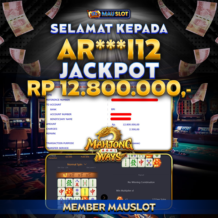 MAUSLOT JACKPOT MAHJONG WAYS Rp 12.800.000.,- LUNAS