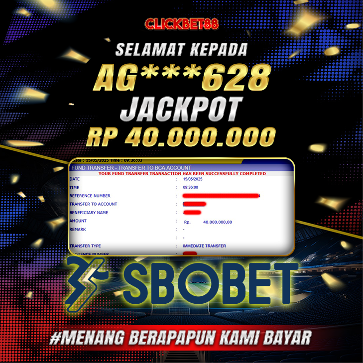 CLICKBET88 JACKPOT SBOBET Rp 40.000.000.,-LUNAS