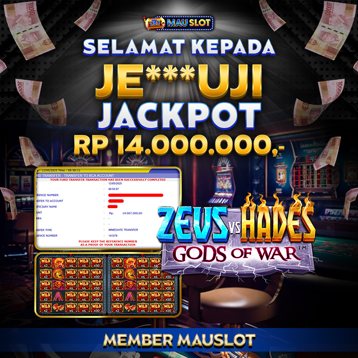 MAUSLOT JACKPOT ZEUS VS HADES GODS OF WAR Rp 14.000.000.,- LUNAS