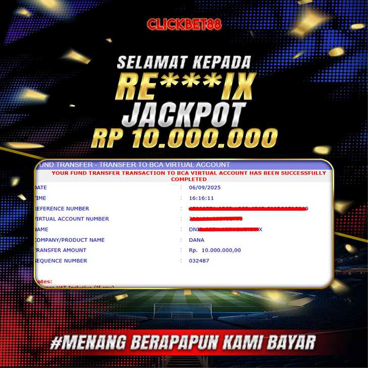 CLICKBET88 JACKPOT Football Rp 10.000.000.,-LUNAS