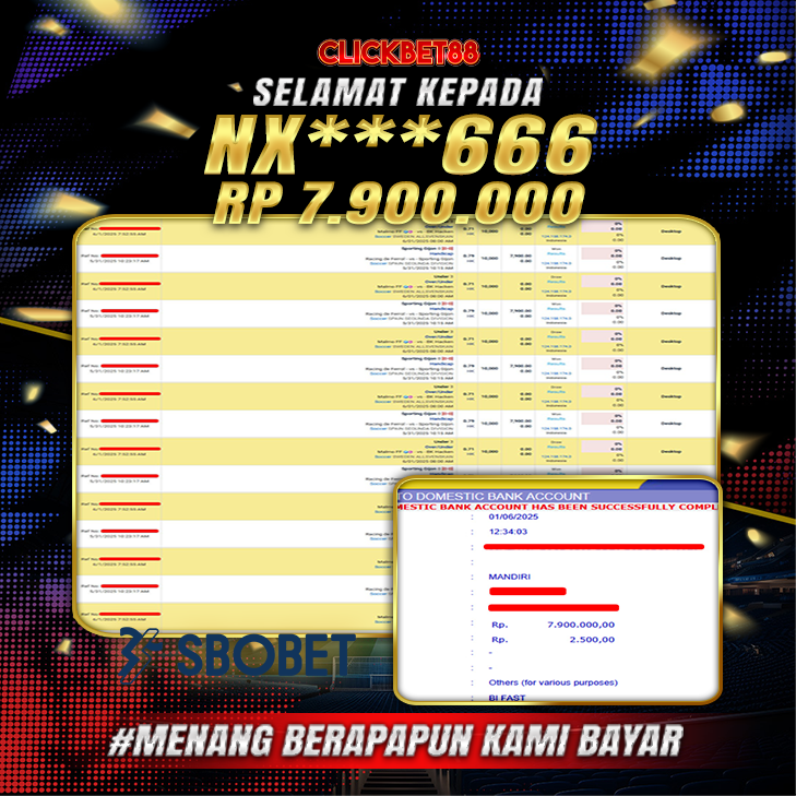 CLICKBET88 JACKPOT SBOBET Rp 7.900.000.,-LUNAS