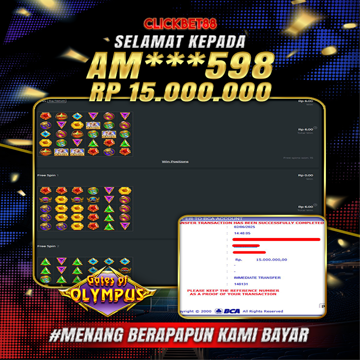CLICKBET88 JACKPOT Gate of Olympus 1000 Rp 15.000.000.,-LUNAS