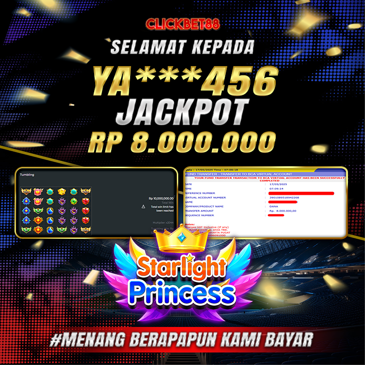 CLICKBET88 JACKPOT SLOT STARLIGHT PRINCESS Rp 8.000.000.,-LUNAS