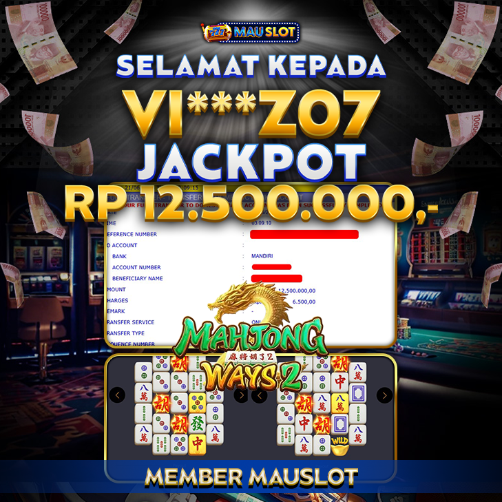 MAUSLOT JACKPOT MAHJONG WAYS 2 Rp 12.500.000.,- LUNAS