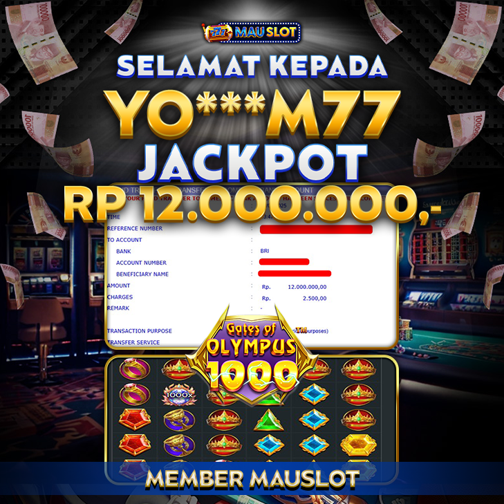 MAUSLOT JACKPOT GATES OF OLYMPUS 1000 Rp 12.000.000.,- LUNAS