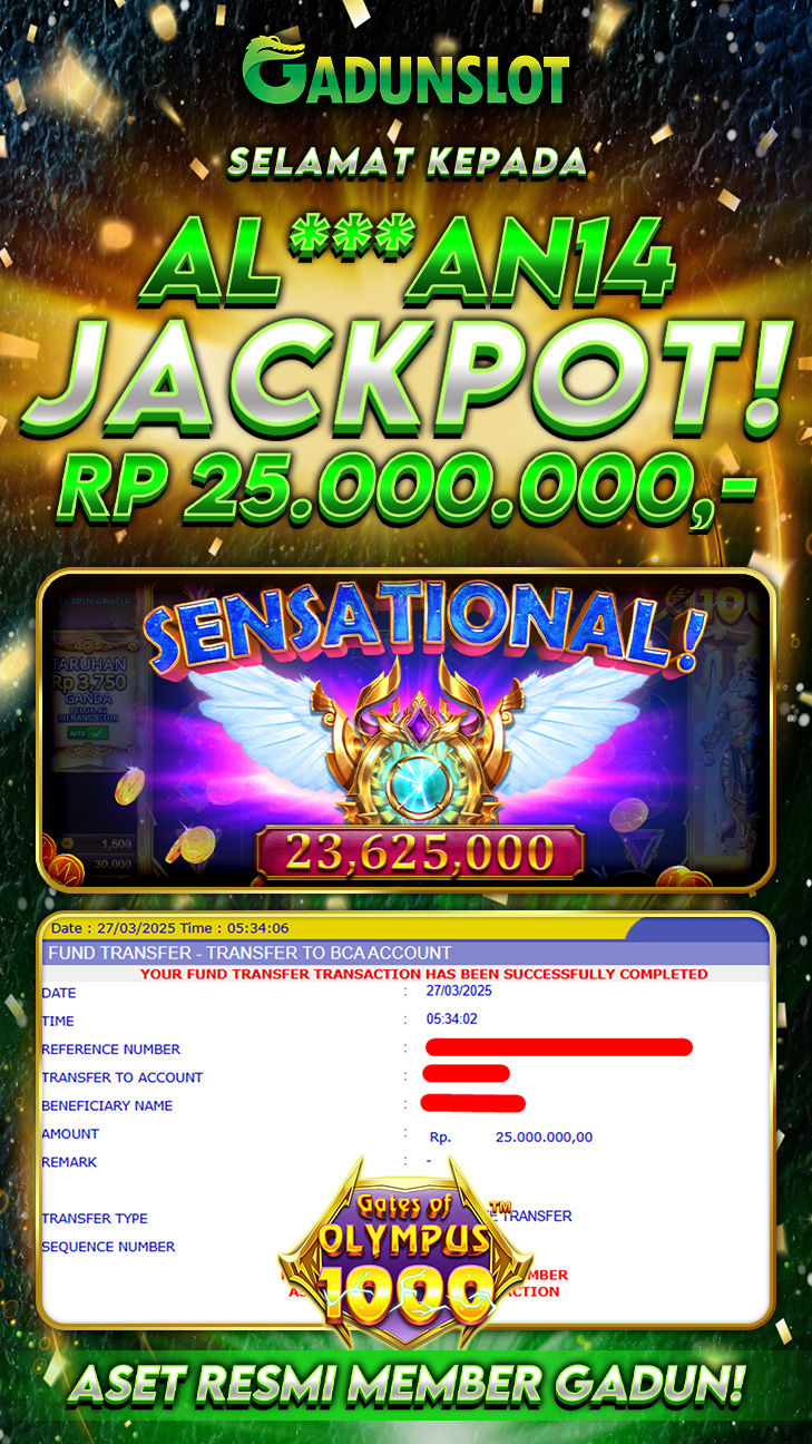 GADUNSLOT JACKPOT SLOT Gates of Olympus 1000 Rp.25.000.000., LUNAS