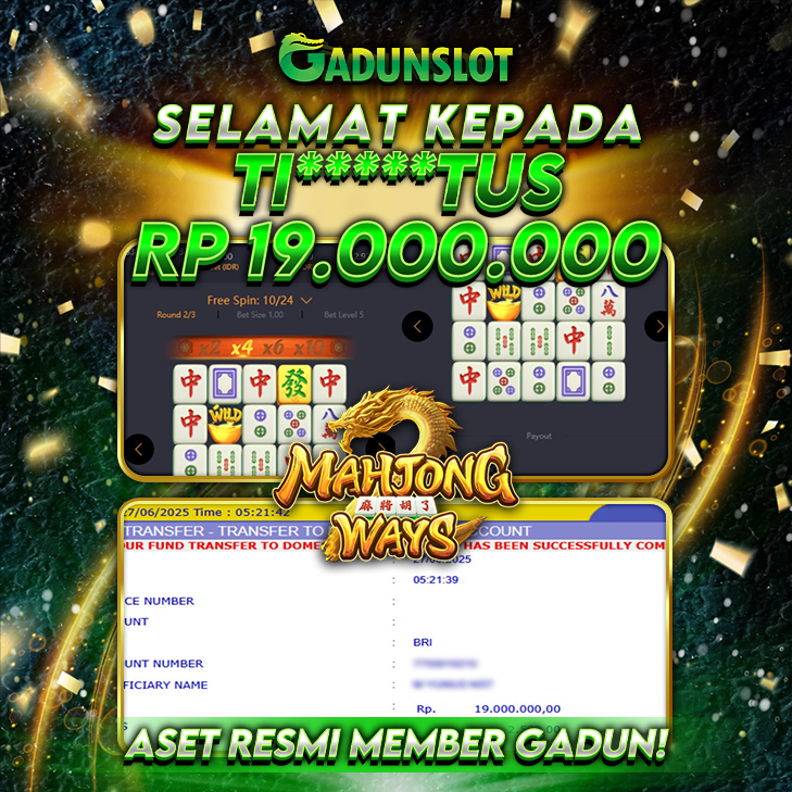 GADUNSLOT JACKPOT SLOT MAHJONG WAYS  Rp 11.000.000., LUNAS