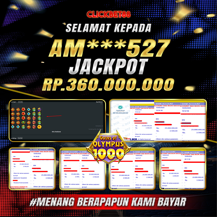 CLICKBET88 JACKPOT SLOT GATES OF OLYMPUS 1000 Rp 360.000.000.,-LUNAS